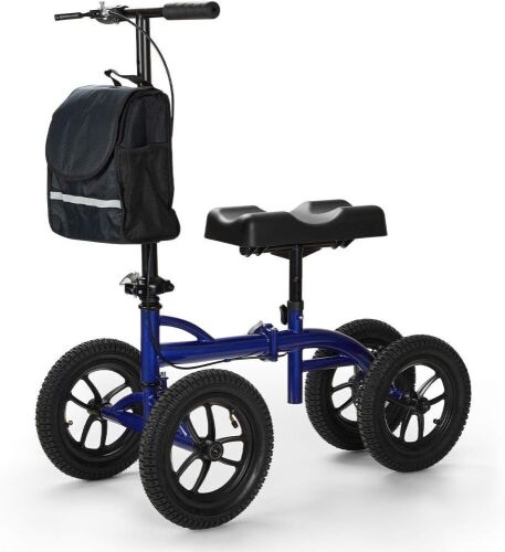 OasisSpace Heavy Duty Knee Scooter with 12 inch Pneumatic Tires - Lot 630