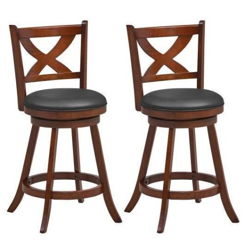 Medium Classic Counter Height Swivel Bar Stool, Set of 2  - Lot 520