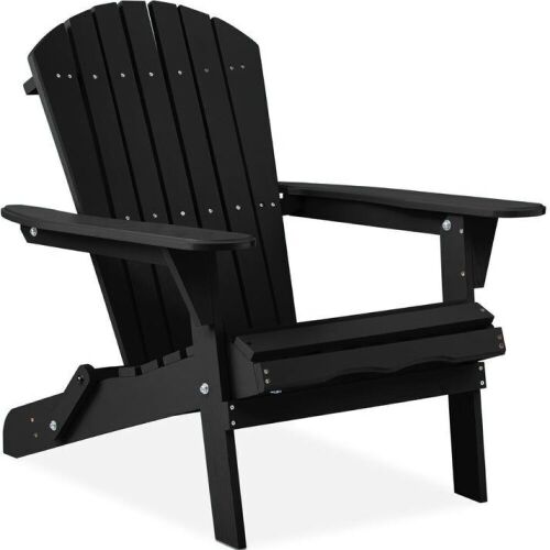 Folding Wooden Adirondack Chair, Accent Furniture w/ Natural Woodgrain - Lot 764