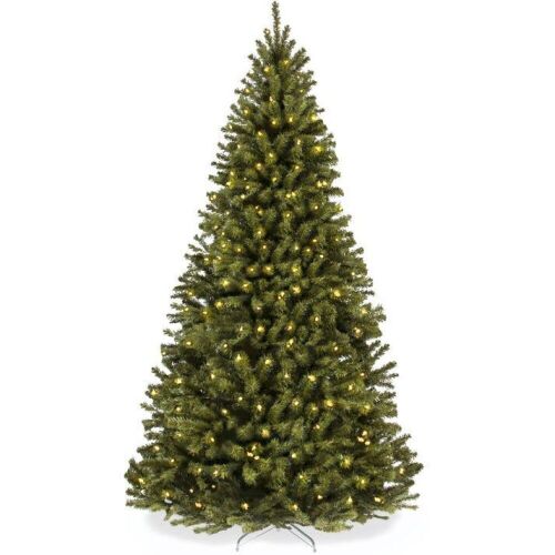 6' Pre-Lit Artificial Spruce Christmas Tree w/ Foldable Metal Base - Lot 820