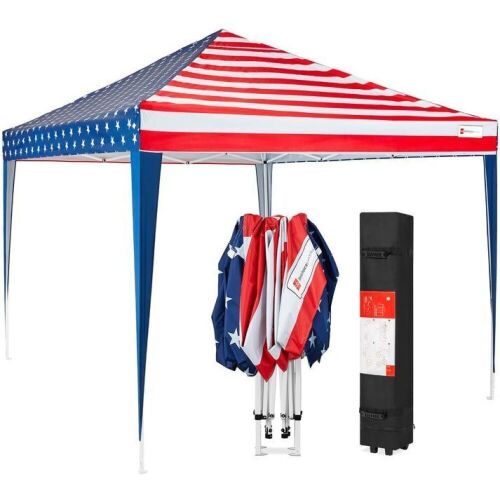 Outdoor Portable Pop Up Canopy Tent w/ Carrying Case, 10x10ft - Lot 822