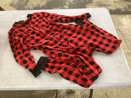 Lot of (5) Red Plaid Onesies  - Lot 580