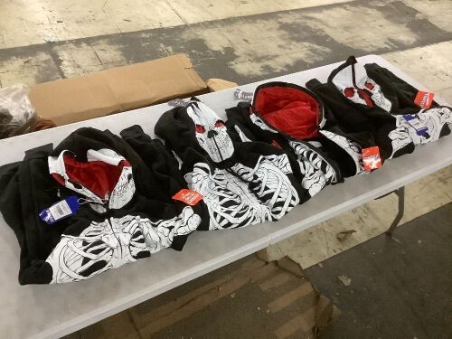 Lot of (4) Skeleton Hoodies, Medium  - Lot 683