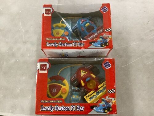 Lot of (2) Remote Control F1 Racing Car  - Lot 799