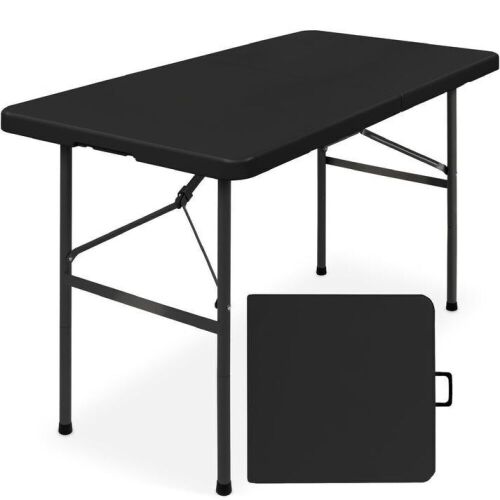 Portable Folding Plastic Dining Table w/ Handle, Lock - 4ft - Lot 393
