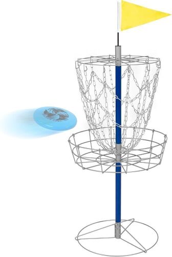 Portable Frisbee Disc Golf Set w/Basket Target and Double Steel Chains - Lot 590