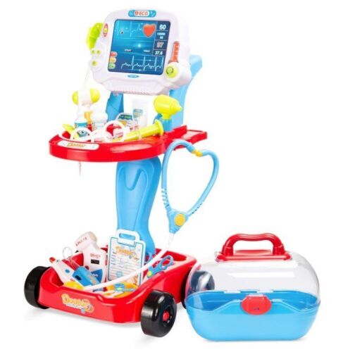 Play Doctor Kit for Kids, Boys & Girls with 17 Accessories, Mobile Cart - Lot 597