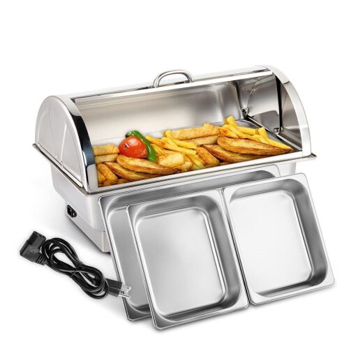 ROVSUN 9 QT Roll Top Stainless Steel Electric Chafing Dish Buffet Set - Lot 261