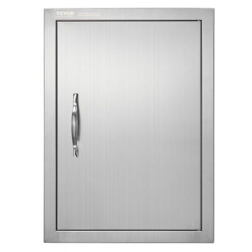 VEVOR 16W x 22H Inch Single Outdoor Kitchen Door, Stainless Steel Flush Mount  - Lot 271