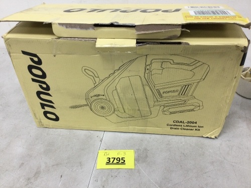 Populo Cordless Lithium Ion Drain Cleaner Kit - Lot 3795