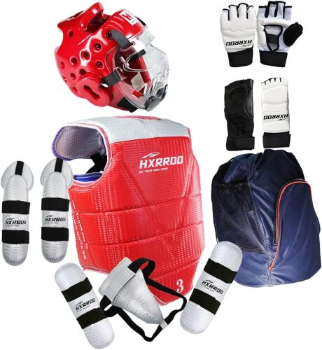 HXRROO 13 pcs Taekwondo Sparring Gear Set - Lot 4285