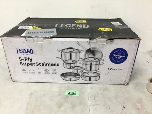 Legend 5-Ply SuperStainless 14 Piece Set - Lot 4194
