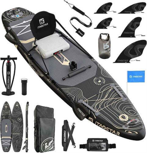 Adventure 12' 35" Wide Paddle Board, Adv-Black - Lot 4299