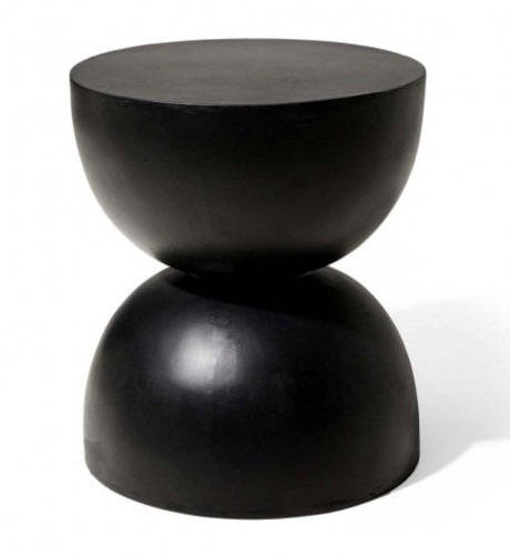Glitzhome 17.75"H MGO Black Garden Stool, Planter Stand or Accent Table - Lot 4341