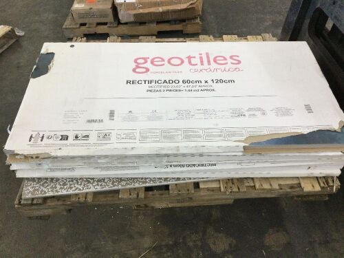 Lot of (8) Boxes of Geotiles Porcelain Tiles 23.62" x 47.24", 2 pc/box - 1 Box Appears Broken - Lot 289