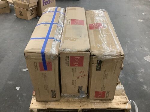 Salvage Lot of (3) 4-Piece Outdoor Conversation Set w/ Cushions, Table - 1 Has Broken Glass - Lot 490