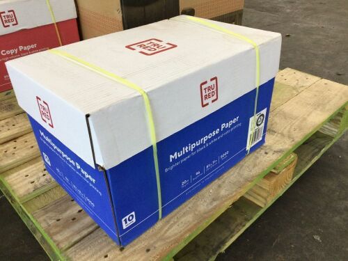 TruRed Multipurpose Copy Paper 8.5 x 11, 20LB, 96 Brightness, 5000 Sheets - Lot 257