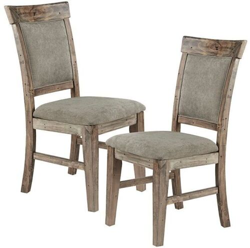INK+IVY Oliver Natural/Grey Dining Chair Set of 2 - Lot 97