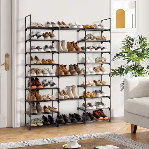 62 in. H 50-Pair Black Shoe Rack - Lot 651
