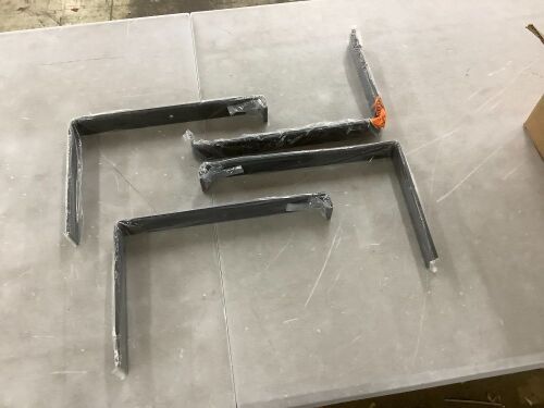 Lot of (4) 12 in. L-Shaped Black Steel Shelving Bracket - Lot 656