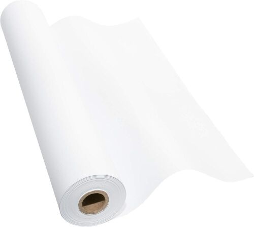 aWhite Kraft Paper Wide Jumbo Roll 48" x 100' - Lot 609