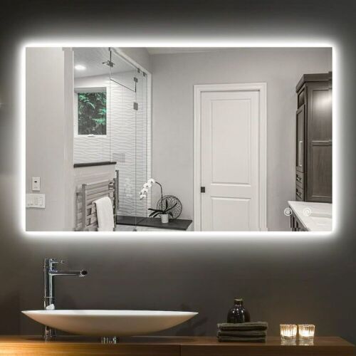 40" x 24" LED Backlight Anti-Fog Bathroom Mirror  - Lot 694