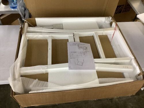 White Dining Table w/ 2 Chairs  - Lot 88