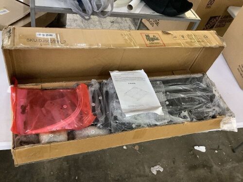 King Size Floating Bed Frame with LED Lights  - Lot 122