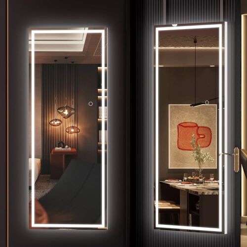 Hasipu LED Door Mirror Full Length, 44" x 16" - Lot 307