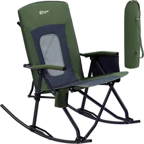 PORTAL Oversized Folding Rocking Camping Chair, 400lb Capacity  - Lot 401
