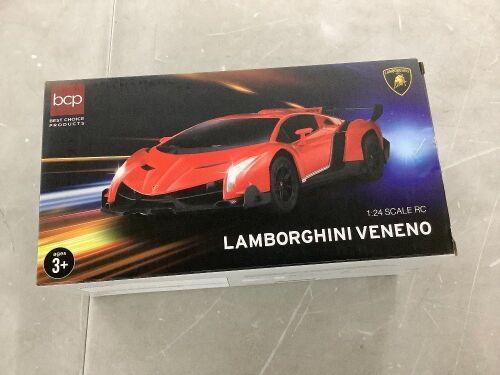 1:24 Scale Kids Licensed RC Lamborghini Veneno Car, Head and Taillights - Lot 426