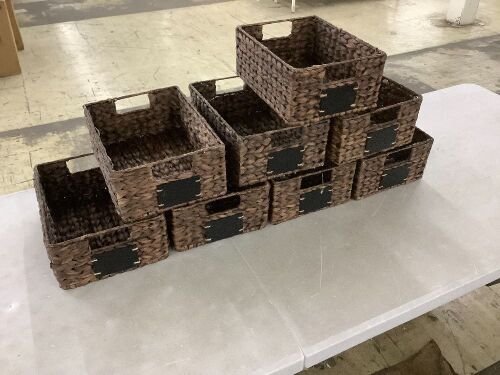 Lot of (8) Woven Storage Baskets - Lot 534