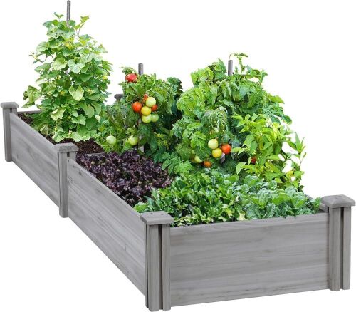  Yaheetech 8×2ft Wooden Horticulture Raised Garden Bed - Lot 550