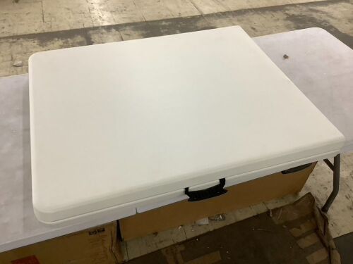 Portable Folding Plastic Dining Table w/ Handle, Lock - 6ft - Lot 741