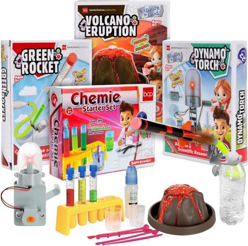 4-in-1 Science Project Kit, STEM & STEAM DIY Lab Experiments for Kids - Lot 810