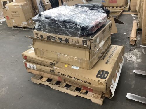 Pallet of Zero Gravity Chairs & 1 Lounge Chair - Uninspected - Lot 509
