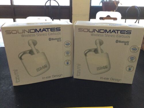 Lot of (2) SoundMates Wireless Stereo Earbuds  - Lot 408
