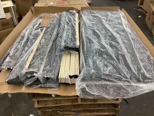 Queen Size Fabric Upholstered Platform Bed Frame - No Hardware or Instructions - Lot 296