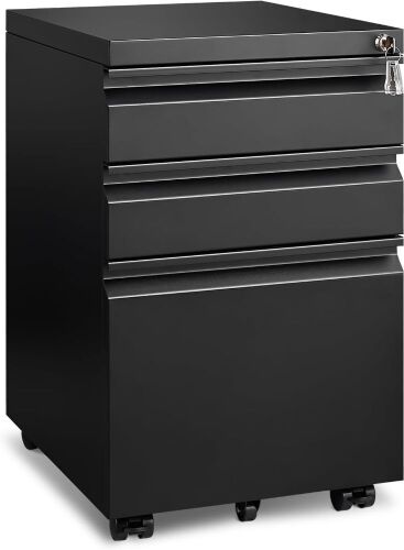 3 Drawer Under Desk Mobile Filing Cabinet - Lot 101