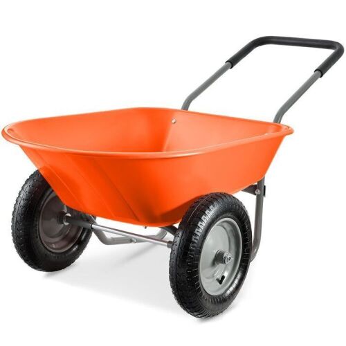 Dual-Wheel Wheelbarrow Garden Cart - Lot 592