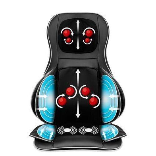 Air Compression Shiatsu Neck & Back Massager Seat w/ Heat, Rolling Massage - Lot 205