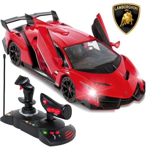  1/14 Scale Remote Control Lamborghini Veneno Gravity Sensor Car Red  - Lot 493