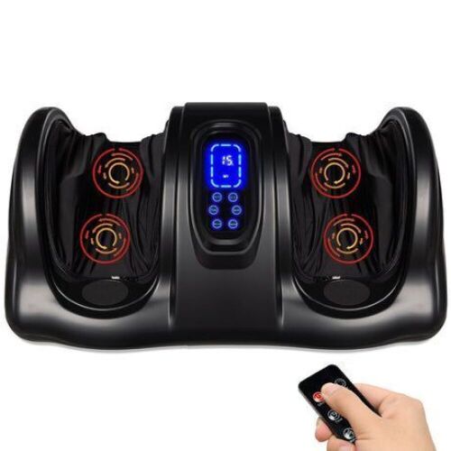 Therapeutic Foot Massager w/ High Intensity Rollers, Remote, 3 Modes - Lot 571