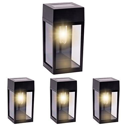 Case of (4) Solar Outdoor Wall Lights 4 Pack - Lot 774
