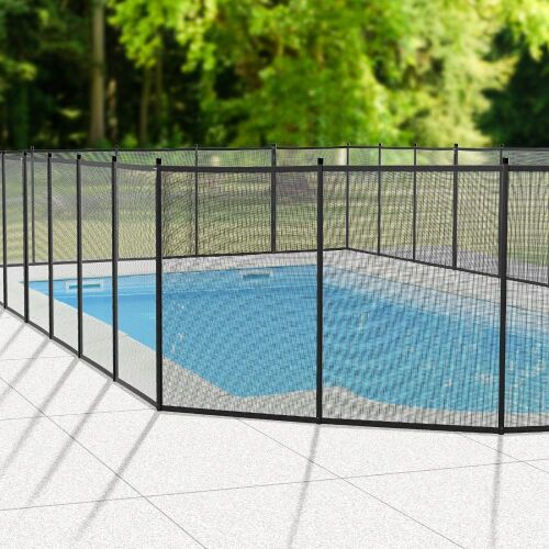 VINGLI Inground Safety Pool Fence Removeable, 8 12' Panels - Lot 17