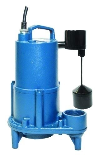 Barnes 110404 Model SEV412VFT Heavy-Duty Sewage Pump - Dual Ball Bearings, 1/2 HP Motor, 20 Foot Cord, 2-Inch Discharge - Compact, High-Efficiency for Residential and Light Commercial Use - Lot 4659