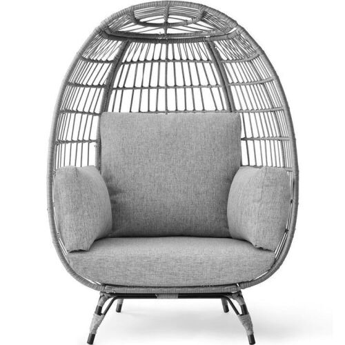 Wicker Egg Chair Oversized Indoor Outdoor Patio Lounger - Lot 29