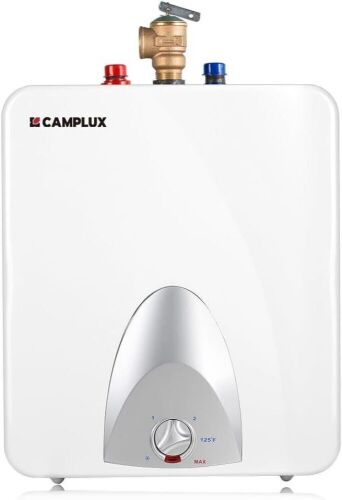 CAMPLUX Mini-Tank Electric Hot Water Heater 6 Gallon, 120-Volt Corded Point of Use - Lot 64