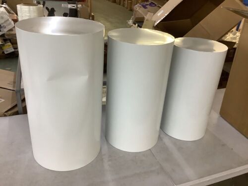 Cylinder Display Stands, 3 Pack - Scratch/Dent  - Lot 156