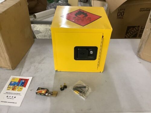 Flammable Safety Storage Cabinet 13" x 13" x 13" - Scratch/Dent - Lot 157